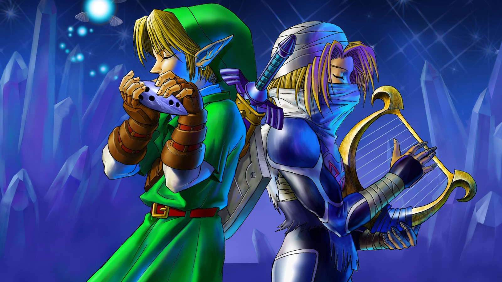 Link and Sheik Ocarina of Time